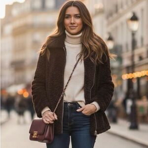 Jason Wu Dark Brown Teddy Jacket